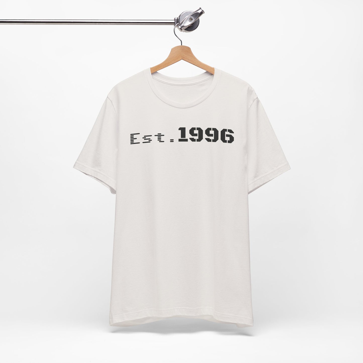Unisex Jersey Tee - 'Est. 1996' Graphic Shirt, Birthday Gift, Casual Wear, Vintage Style, Retro Fashion, Gift for Him/Her - TRV