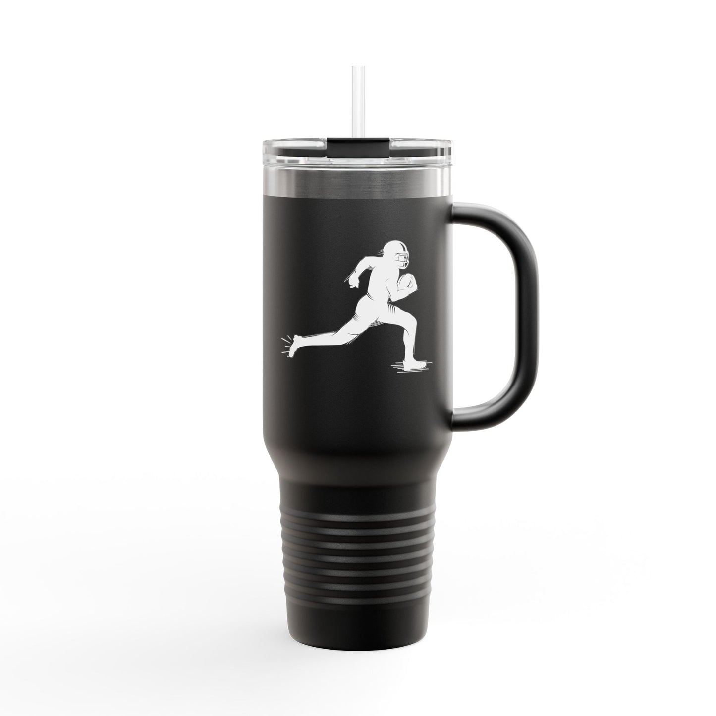 Football Player Coffee Tumbler, Insulated Travel Mug for Active Lifestyles, Sporty Drinkware for On-the-Go, Perfect Gift for Athletes