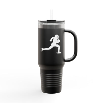 Football Player Coffee Tumbler, Insulated Travel Mug for Active Lifestyles, Sporty Drinkware for On-the-Go, Perfect Gift for Athletes