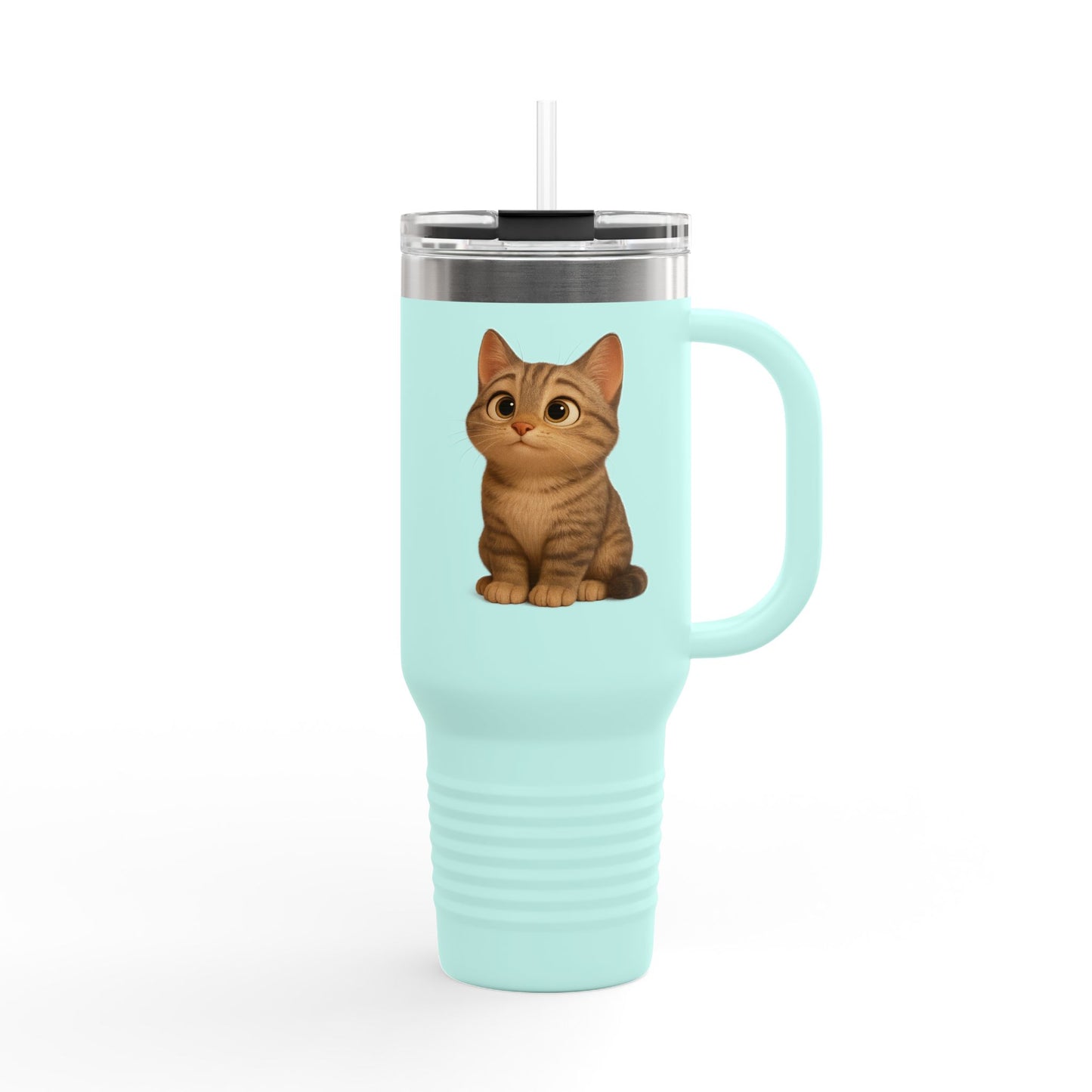 Cute Cat Insulated Travel Mug, 40oz | Perfect Pet Lover Gift | BPA-Free Drinkware, Cozy Coffee Companion, Cat-Themed Hydration