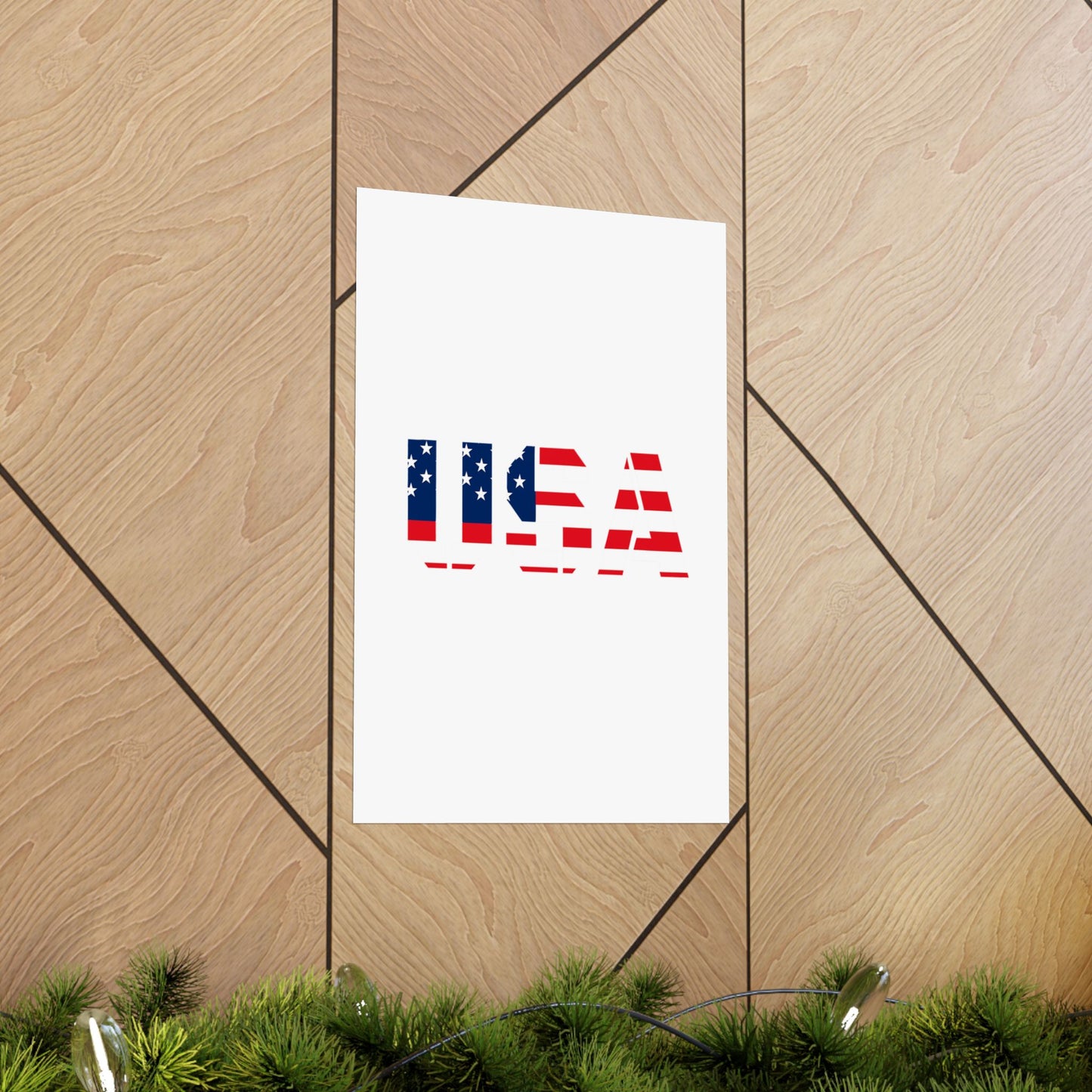 USA Patriotic Wall Art Poster, Red White Blue Home Decor, Fourth of July Decoration, American Flag Art, Independence Day Gift