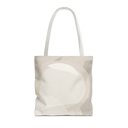Neutral Abstract Circle Pattern Tote Bag | Minimal Beige AOP Canvas