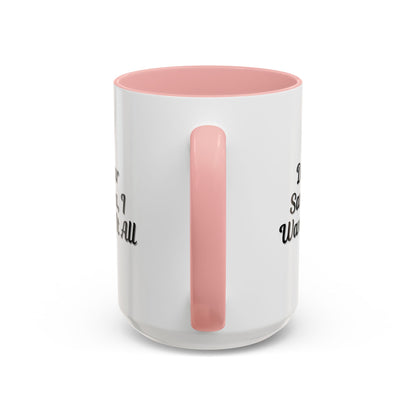 Printify Dear Santa I Want It All Christmas mug with festive holiday design and holiday greeting text.