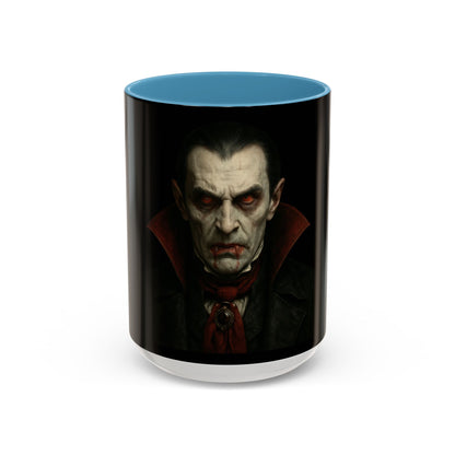 Gothic Dracula Vampire Accent Coffee Mug | Spooky Halloween Gift, Unique Home Decor, Collector's Mug, Coffee Lover's Gift - TRV