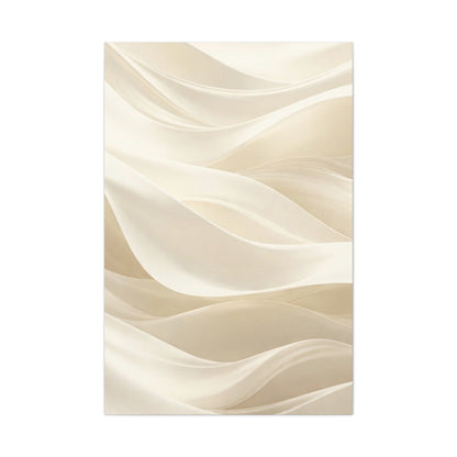 Neutral Abstract Wave Art Matte Canvas