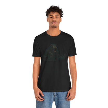 Werewolf Graphic Tee - Unisex Jersey Short Sleeve Shirt, Gift for Halloween, Casual Outfit, Animal Apparel, Unique T-Shirt