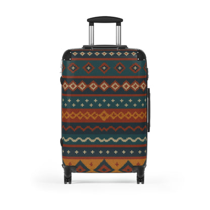 Southwestern Pattern Carry-On Suitcase — Boho Tribal Travel Luggage
