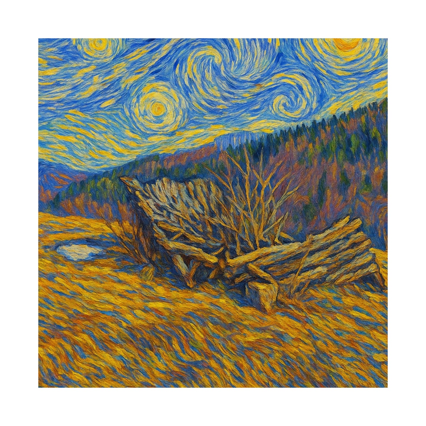 Matte Vertical Posters of Starry Night - Art Print for Home Decor, Wall Art, Gift for Art Lovers, Bacground for Celebrations - TRV