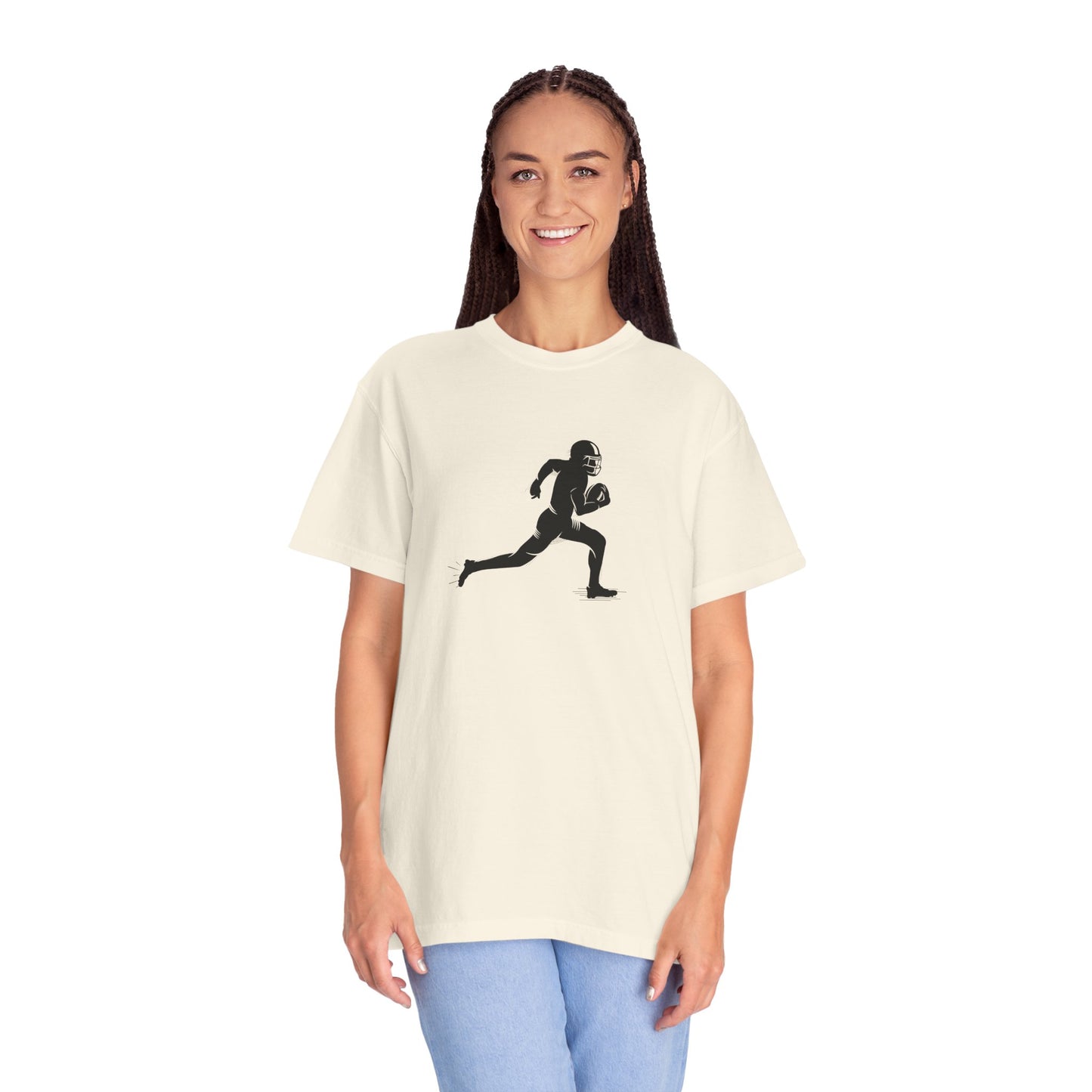 Football Player Graphic Unisex T-Shirt, Casual Sports Tee, Gift for Athletes, Workout Shirt, Everyday Wear, Unique Running Apparel