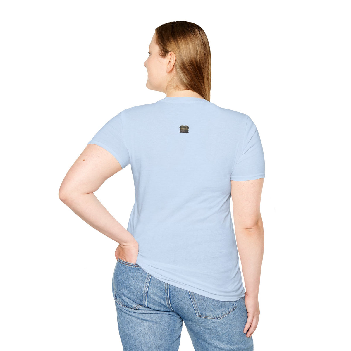 Vintage Forest Landscape T-Shirt by Printify featuring a nature pathway design on a casual cotton tee.