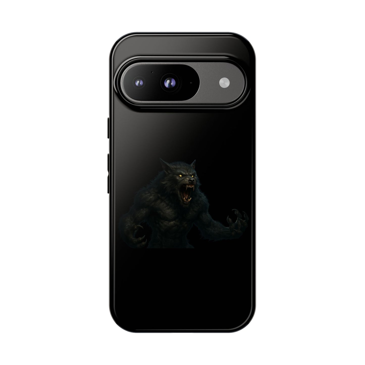 Dark monster graphic Werewolf phone case by Printify, tough protective cover with fierce werewolf design for smartphones.