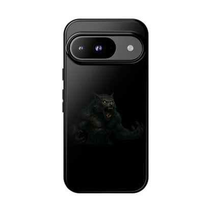 Dark monster graphic Werewolf phone case by Printify, tough protective cover with fierce werewolf design for smartphones.