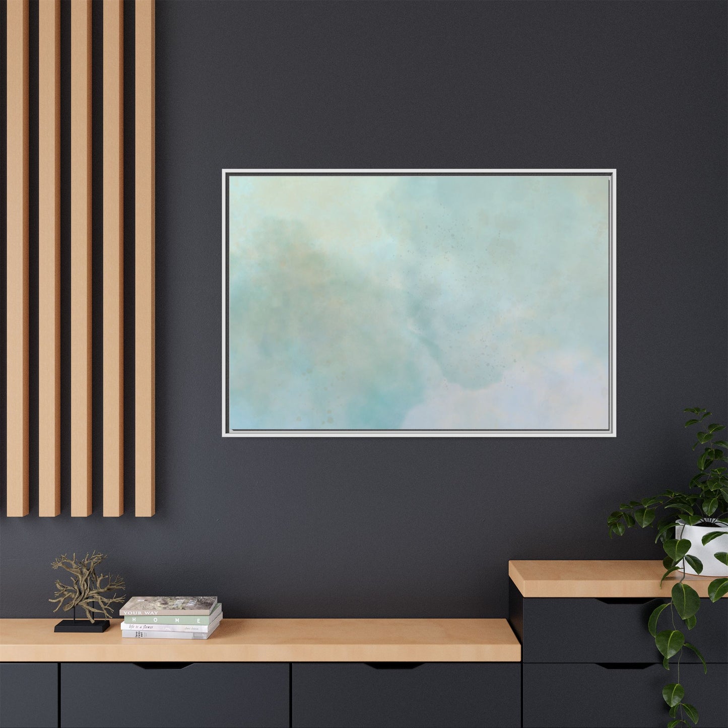 Soft Abstract Pastel Watercolor Matte Canvas