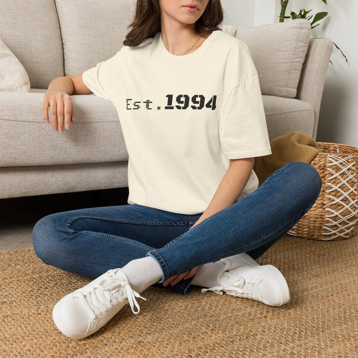 Vintage 1994 Est. graphic T-shirt by Printify featuring bold 1994 design on soft cotton fabric.