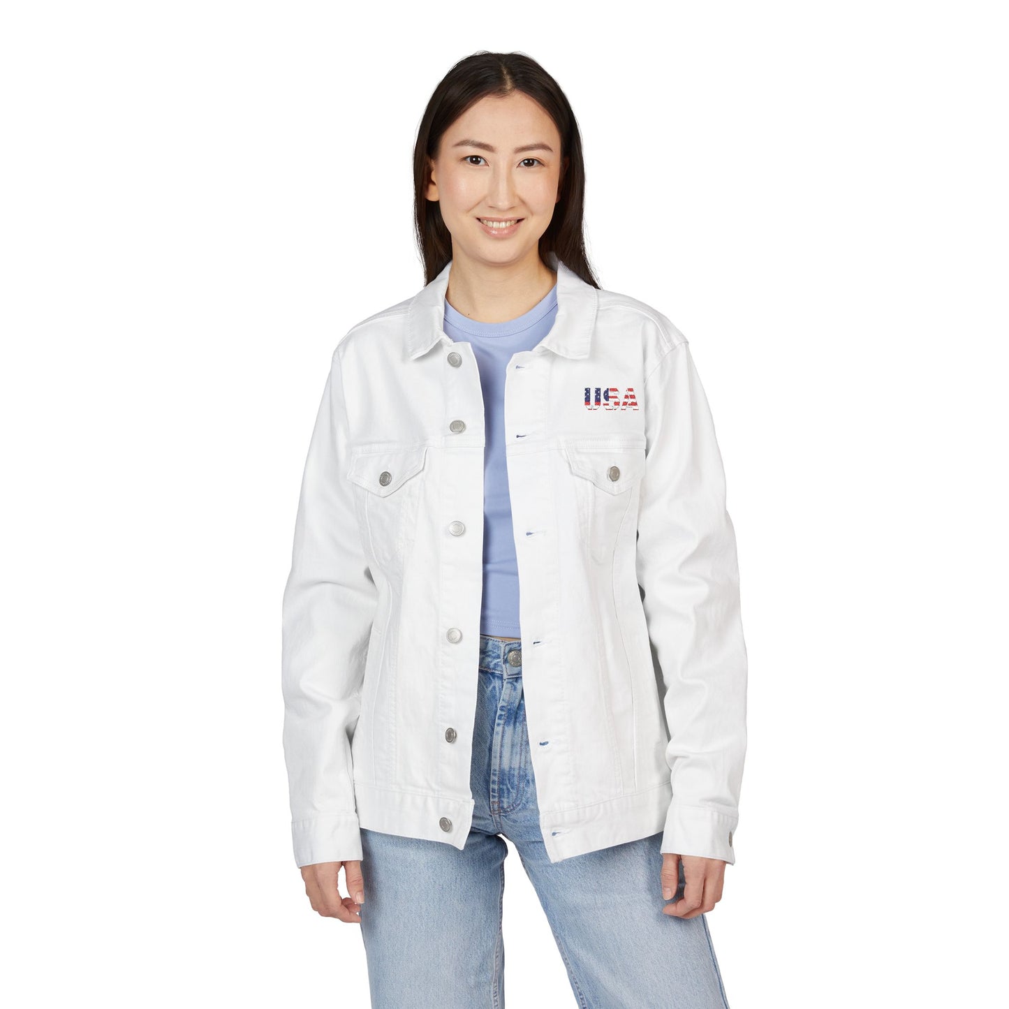 Embroidered Unisex Denim Jacket - Stylish, Casual, Perfect for Summer Outings, Men's & Women's Fashion Statement, Birthday Gift, [...] - TRV