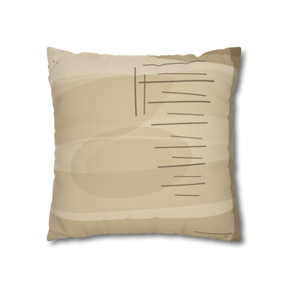 Neutral Abstract Brushstroke Pillowcase | Square Decorative Pillowcase - TRV