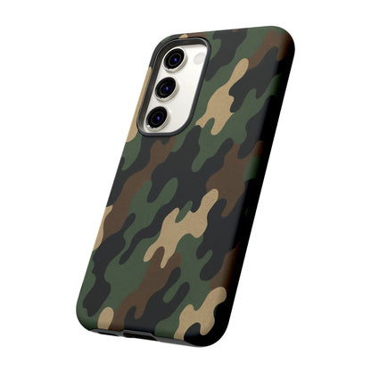 Camouflage tough phone case with rugged design from Printify, offering durable protection for smartphones in a camo pattern.