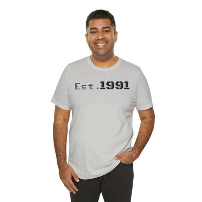 Unisex Vintage Est. 1991 Tee - Perfect Gift for Birthdays, Anniversaries, Throwback Fashion, Casual Wear, Milestone Celebrations