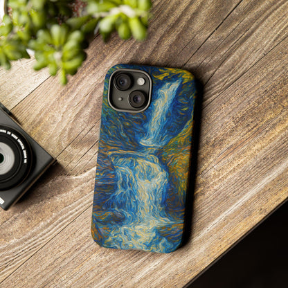 Artistic Phone Case - Waterfall Design, Unique Gift, Phone Accessory, Nature Lover, Original Artwork - TRV