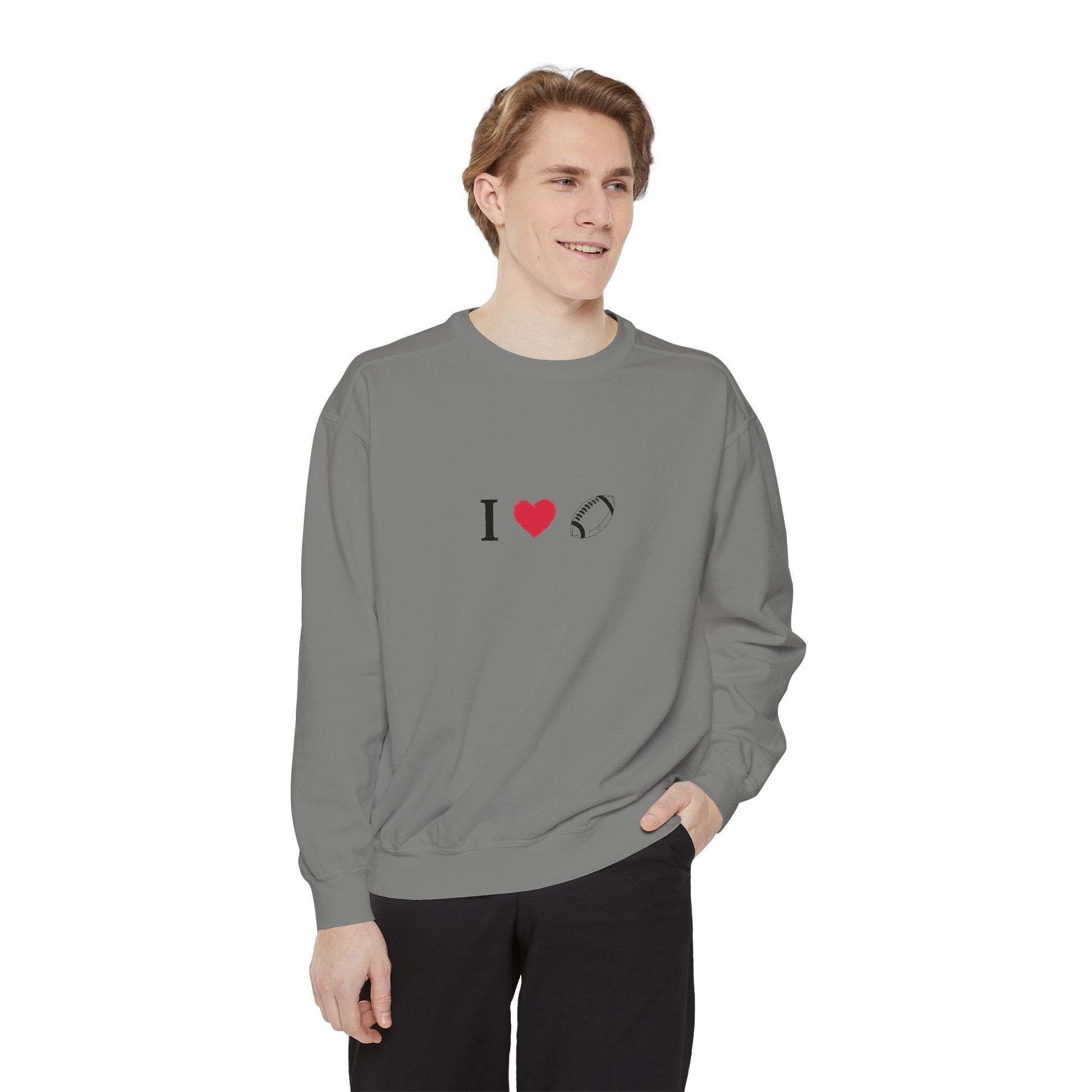 Unisex Sweatshirt, I love Football, Cozy, Perfect for Everyday Wear, Gift Idea for Friends, Couples, and Special Occasions - TRV