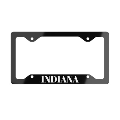 Indiana Metal License Plate Frame — Stainless Steel Auto Trim