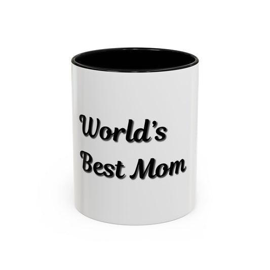 World's Best Mom Accent Coffee Mug - 11oz & 15oz - Perfect Gift for Mother's Day - TRV