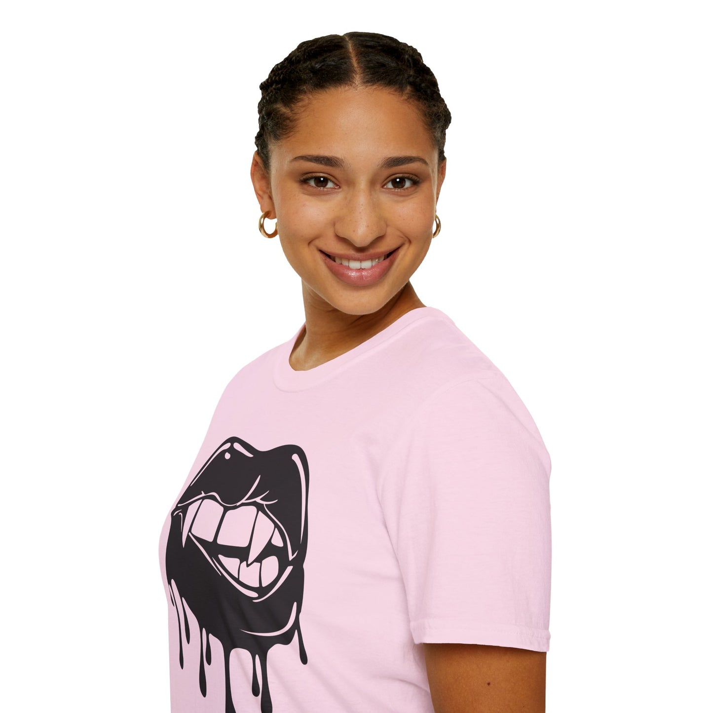 Edgy Graphic Unisex T-Shirt - Dripping Mouth Design, Cool Tee, Trendy Shirt, Hipster Top, Streetwear, Alternative Fashion, Holiday Gift