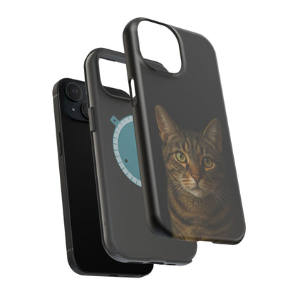Magnetic Impact-Resistant Phone Case — Realistic Tabby Cat Portrait