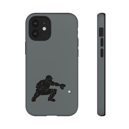 Printify baseball catcher phone case, tough protective cover with baseball glove and ball design, fits mobile phones securely.