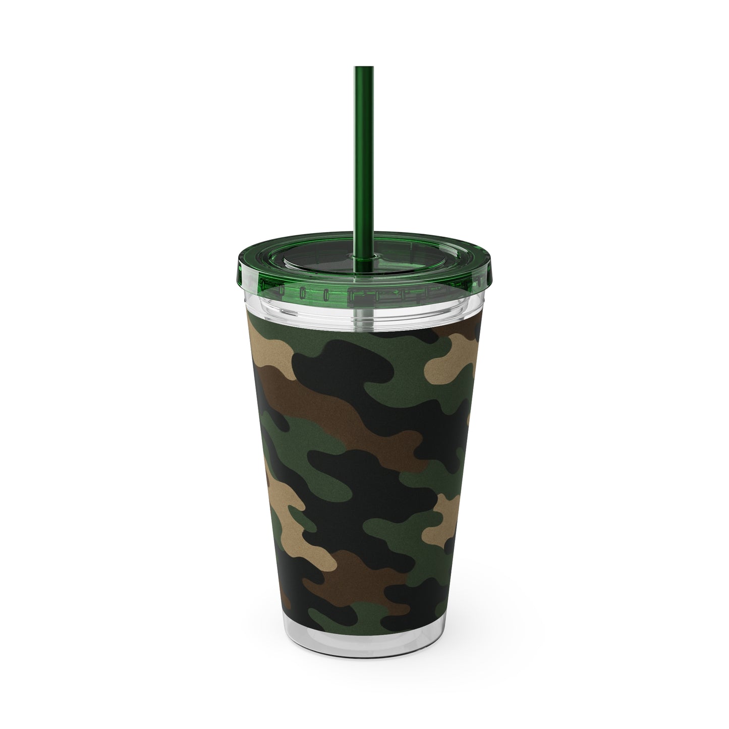 Stylish Camo Tumbler, 16oz Cup with Straw, Perfect for Outdoor Adventures, Gifts for Him, Travel Mug, Eco-friendly Drinkware, Camping - TRV