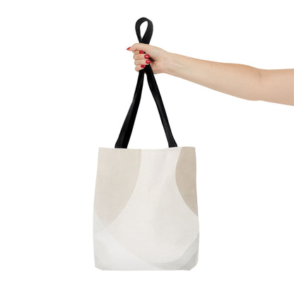 Neutral Abstract Geometric Tote Bag | Minimal Beige Shapes