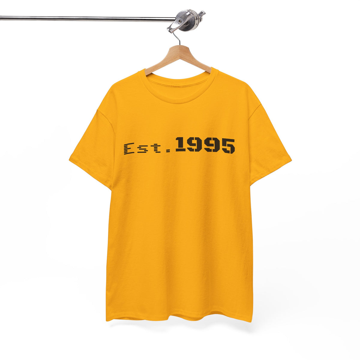 Vintage minimalist Est. 1995 T-shirt by Printify featuring a simple birthday design and classic fit.