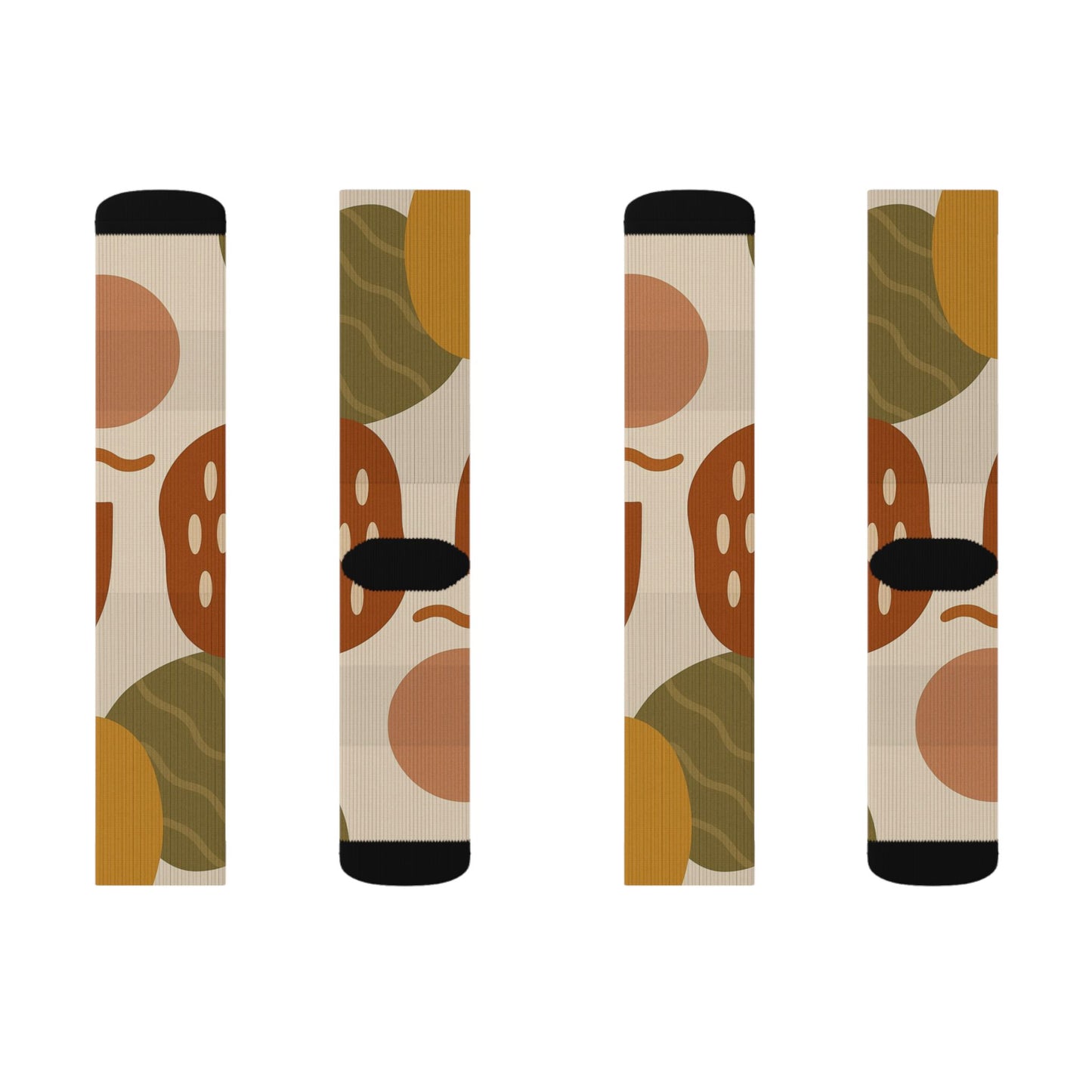 Abstract Floral Pattern Socks | Sublimation Crew Socks