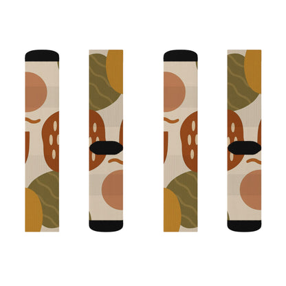Abstract Floral Pattern Socks | Sublimation Crew Socks