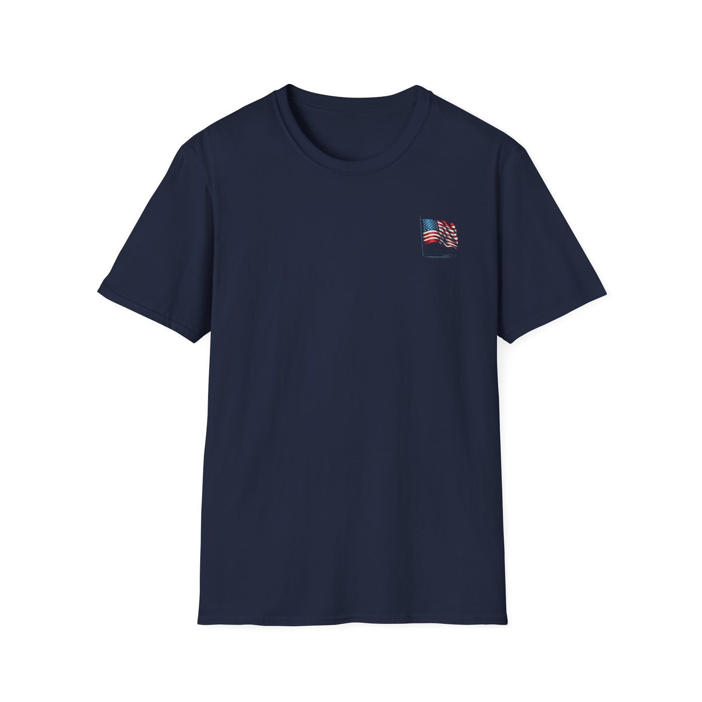 Patriotic Unisex Softstyle T-Shirt, American Flag Tee, USA Pride Shirt, Perfect for Independence Day, Casual Wear - TRV
