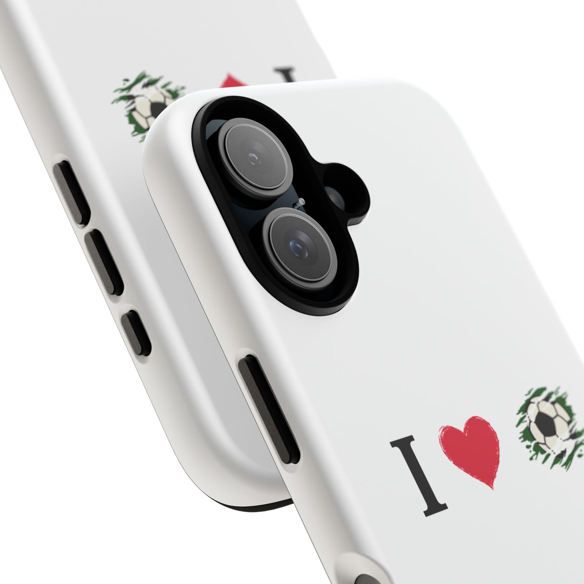 Soccer Phone Case, I Love Soccer, Tough Case Cover, Sporty Phone Accessories, Gift for Soccer Lovers, Unique Soccer Design - TRV