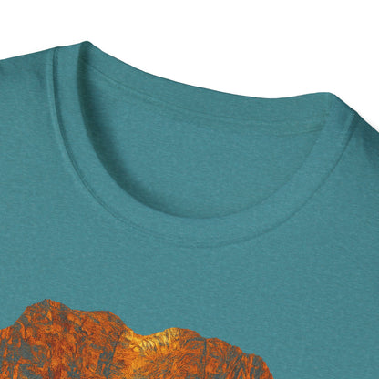Nature-Inspired Unisex Softstyle T-Shirt, Outdoor Lover Gift, Casual Wear, Ideal for Hiking, Nature Trips, Unique Graphic Tee - TRV