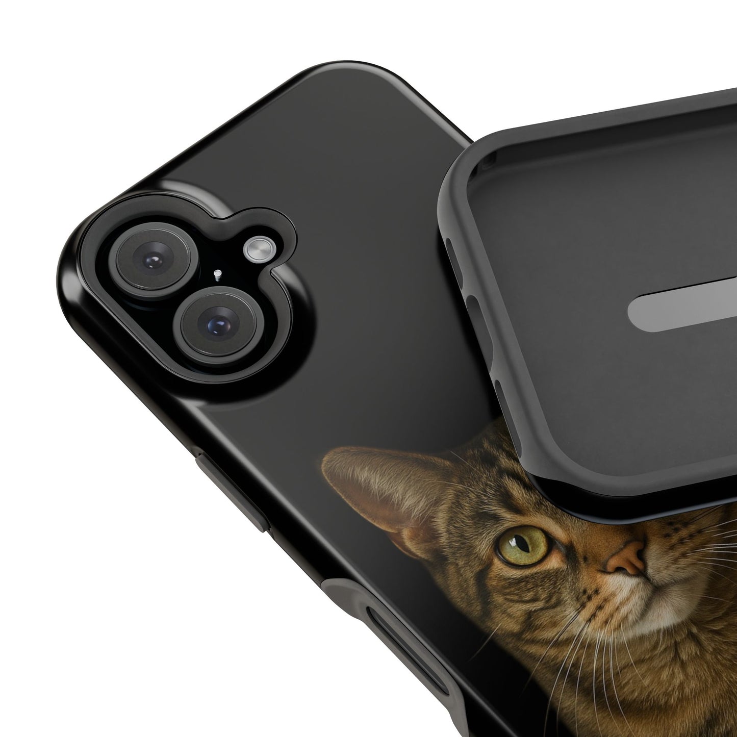 Magnetic Impact-Resistant Phone Case — Realistic Tabby Cat Portrait