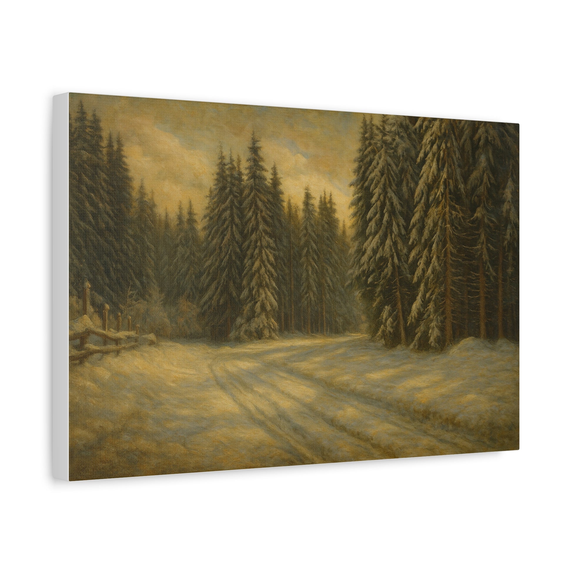 Scenic Forest Canvas Art, Nature Decor for Home, Cozy Wall Art, Perfect Gift for Nature Lovers, Rustic Cabin Decor, Winter Landscape Print - TRV