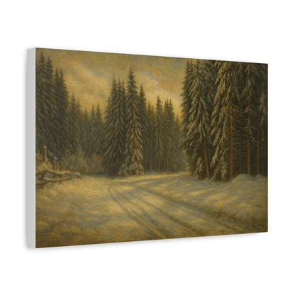 Scenic Forest Canvas Art, Nature Decor for Home, Cozy Wall Art, Perfect Gift for Nature Lovers, Rustic Cabin Decor, Winter Landscape Print - TRV
