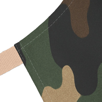 Camo Kitchen Apron, Cooking Gift for Him or Her, BBQ Apron with 5-Color Straps