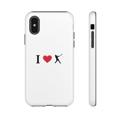 Baseball Love Phone Case, Tough Cases for Sports Lovers, i Heart Baseball Protection, Gift for Players, Cute Sports Case - product image