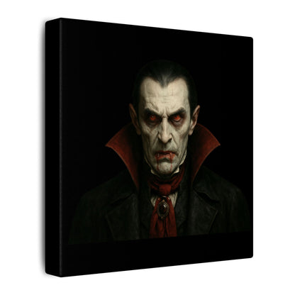 Gothic Vampire Canvas Wall Art, Spooky Decor, Halloween Home Accent, Creepy Art Piece, Horror Themed Gift