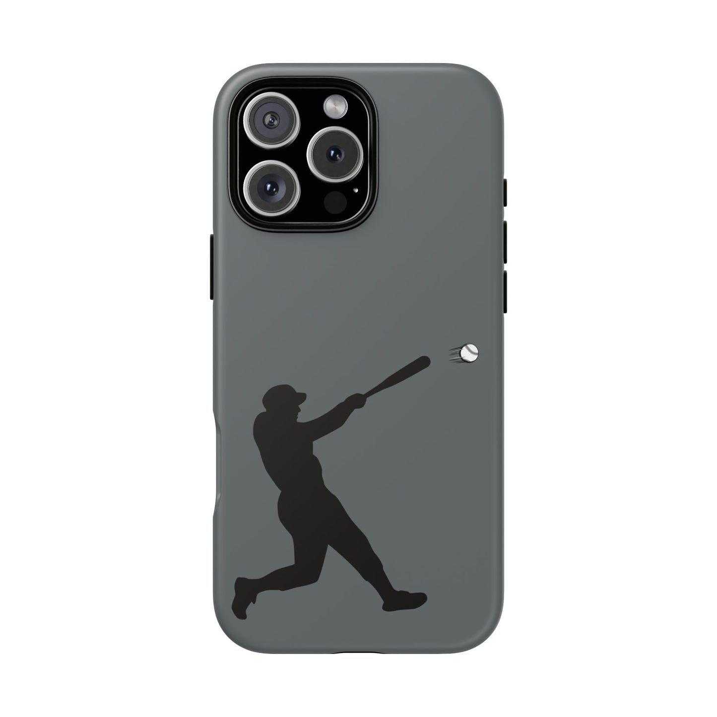 Printify baseball batter phone case, tough protective smartphone cover featuring a baseball player design for sports fans.