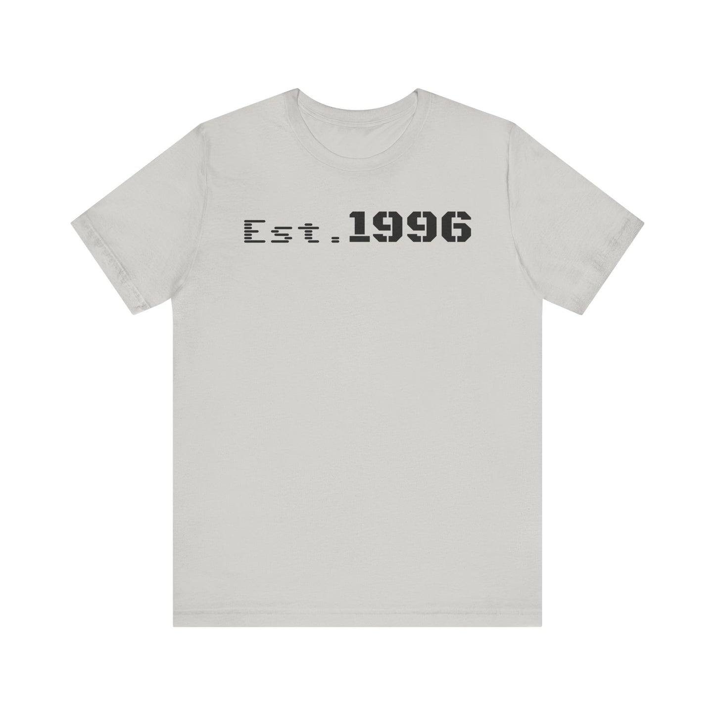 Unisex Jersey Tee - 'Est. 1996' Graphic Shirt, Birthday Gift, Casual Wear, Vintage Style, Retro Fashion, Gift for Him/Her - TRV