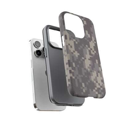 Camouflage tough phone case by Printify with rugged digital camo design, protective cover for smartphones.
