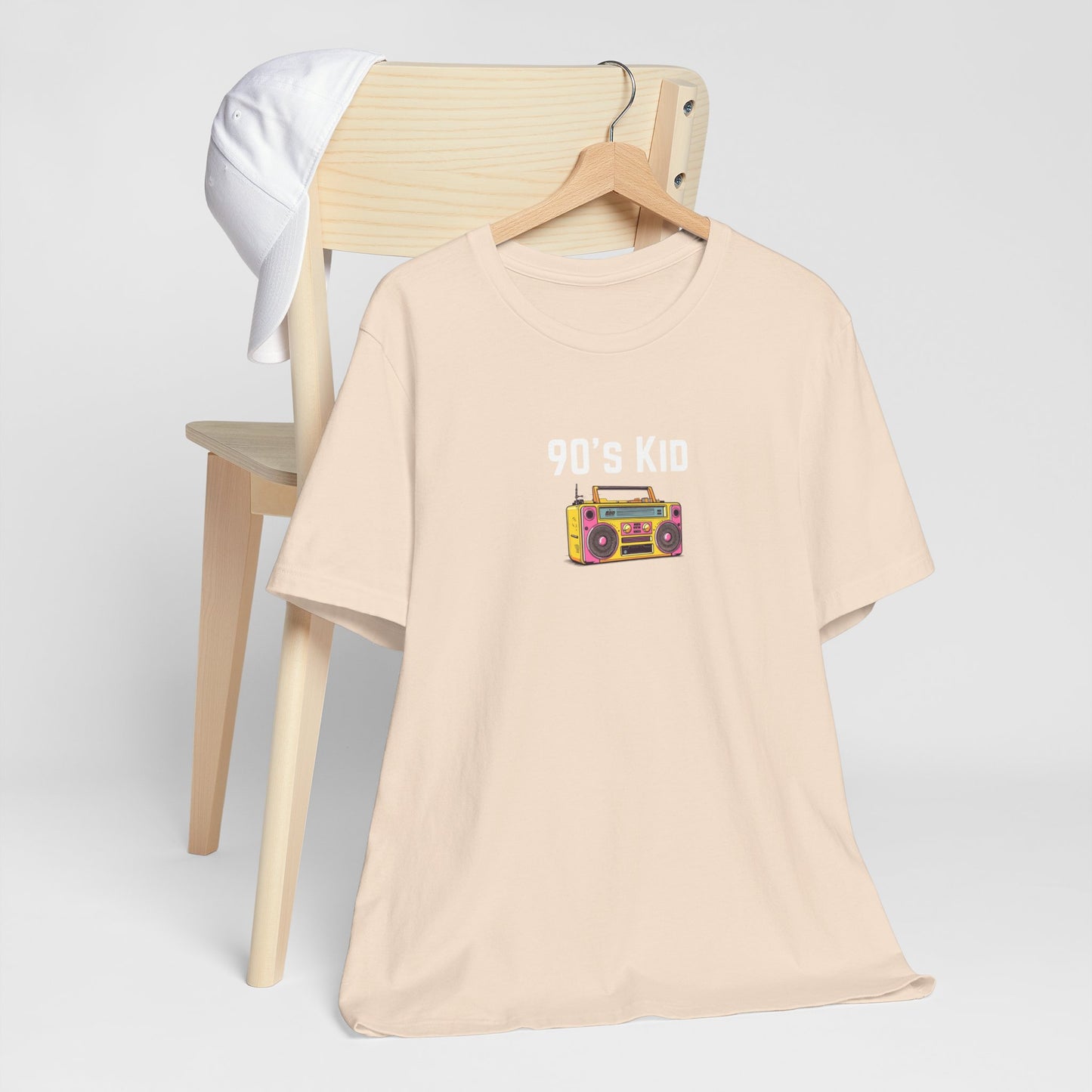 Retro Boombox Tee — 90s Kid Graphic T-Shirt