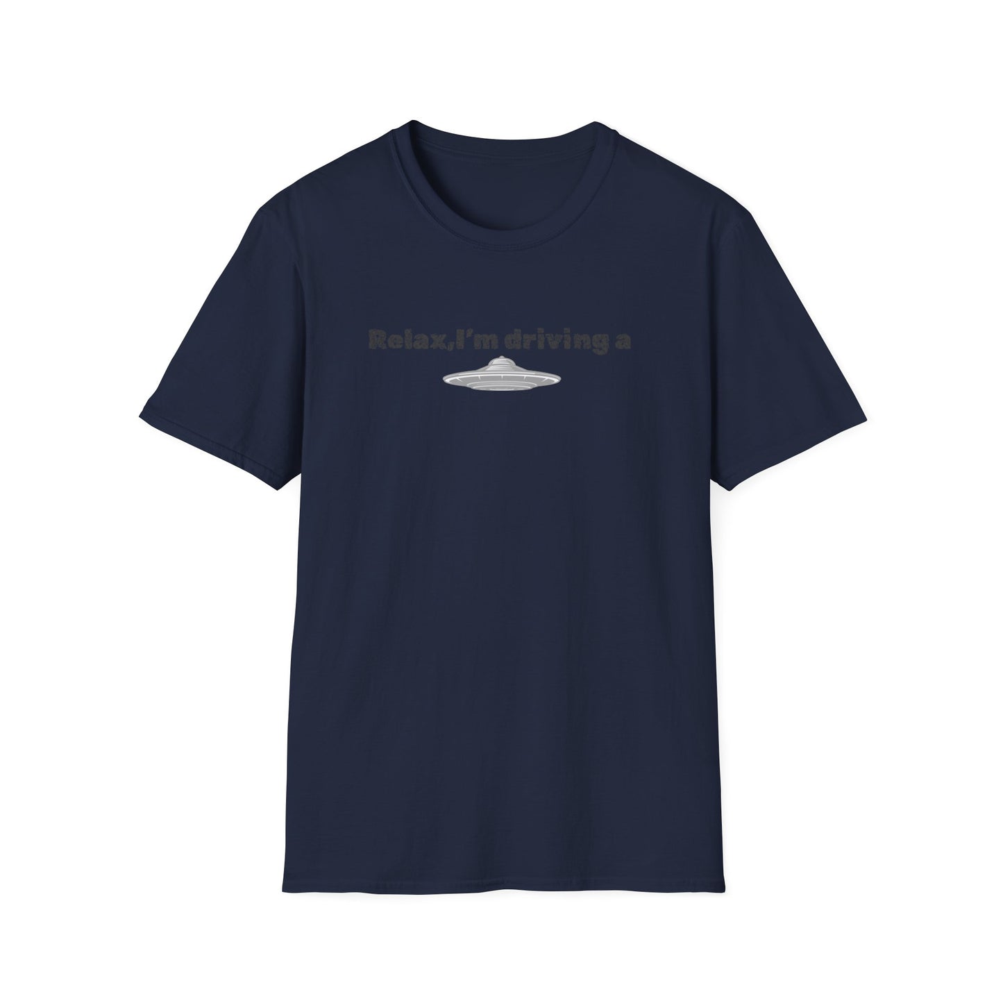 Relaxed UFO Driver T-Shirt, Funny Shirt, Unisex Graphic Tee, Gift for Space Lovers, Casual Wear, Alien Theme Humor
