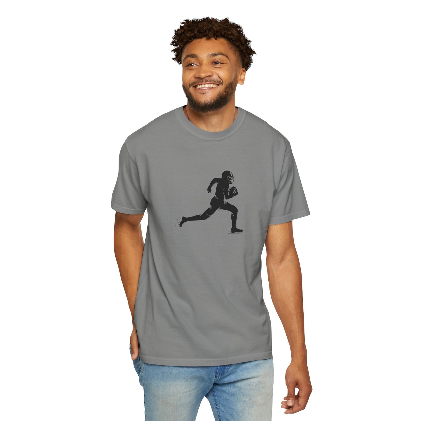 Football Player Graphic Unisex T-Shirt, Casual Sports Tee, Gift for Athletes, Workout Shirt, Everyday Wear, Unique Running Apparel