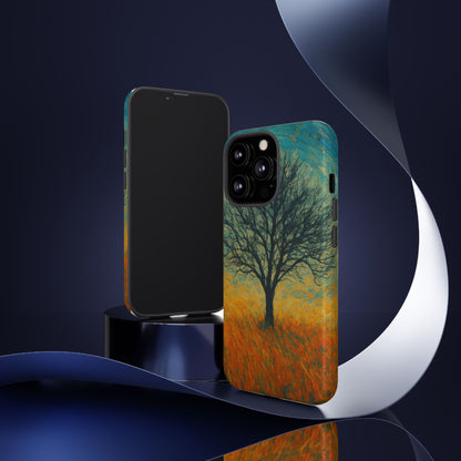 Artistic Phone Case with Tree Design, Nature Lover Gift, Unique Phone Cover, Holiday Present, Eco-friendly Tech Accessories - TRV